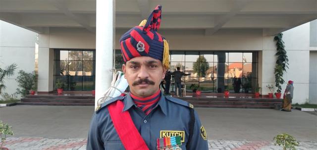 Ceremonial guard at the entrance