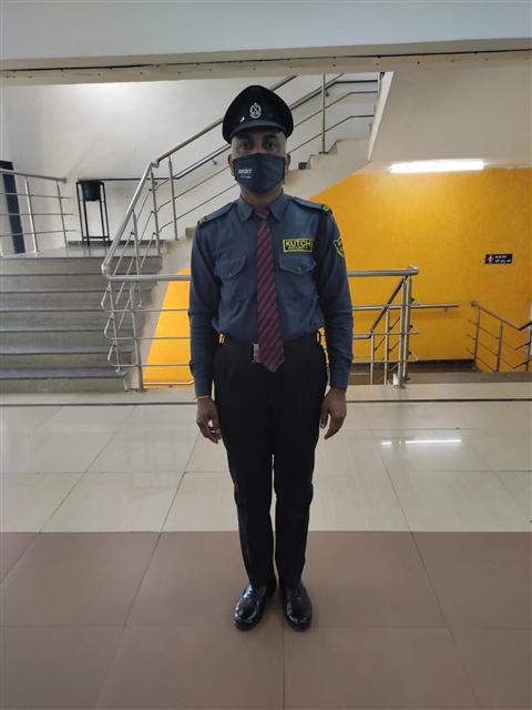 Guard at post