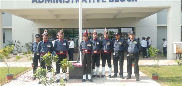 Team at the administrative block
