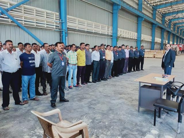 Assembly before a training session